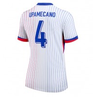 Camisa de Futebol França Dayot Upamecano #4 Equipamento Secundário Mulheres Europeu 2024 Manga Curta